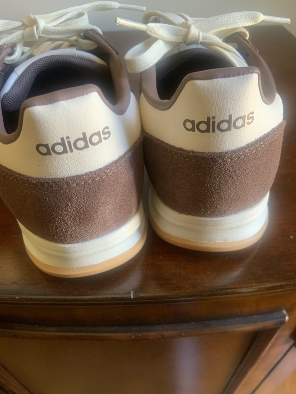 adidas Brown and Cream Classic Cloudform comfort Sneakers - Picture 4 of 6